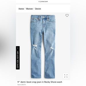 Jcrew Demi Bootcut jeans